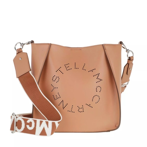 Stella McCartney Logo Shoulder Bag Camel Rymlig shoppingväska