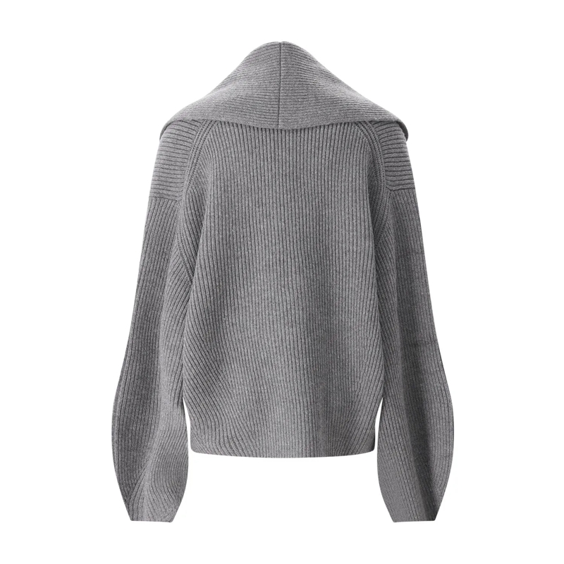 TOTEME Cardigan Strickjacke aus Wollmix grau(Image 3)