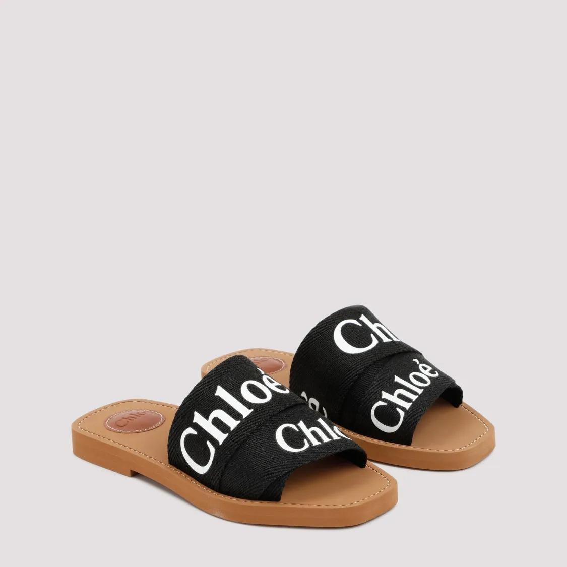 Thumbnail - Chloé Sandalen - Woody Open-Toe Sandals - Gr. 36 (EU) - in Schwarz - für Damen