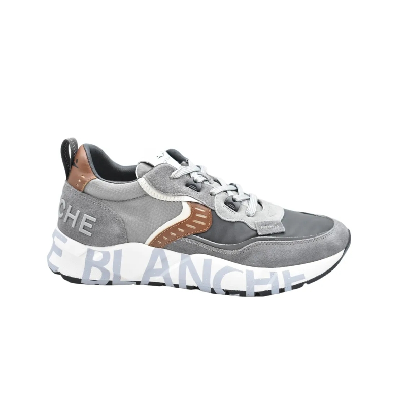 Voile Blanche Lage-top sneaker Anthracite-Cognac Low Shoes White