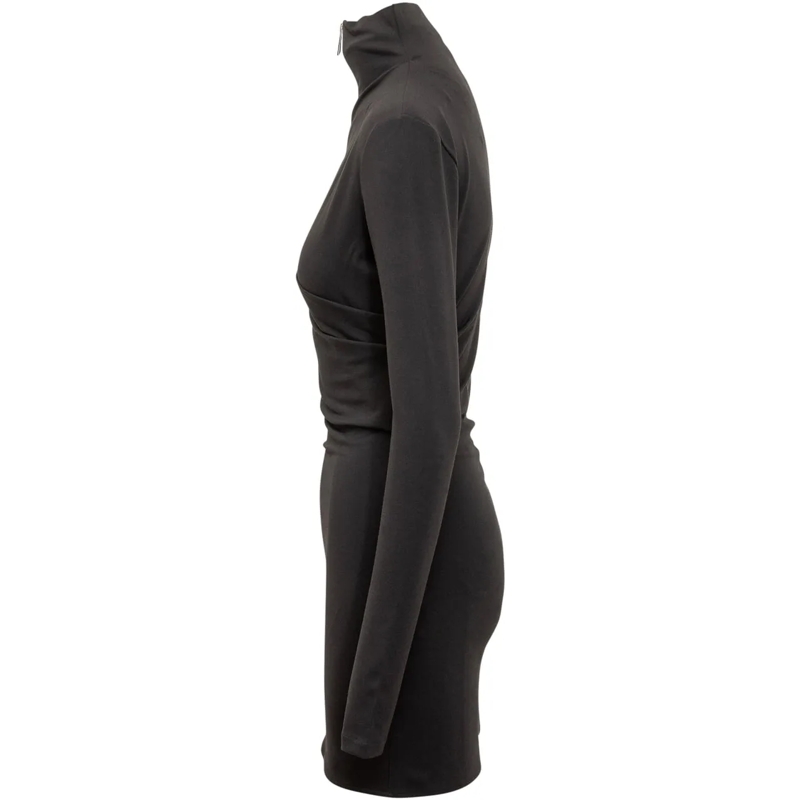 The Attico Minikleid Abito a Maniche Lunghe con Collo Alto schwarz(Image 3)