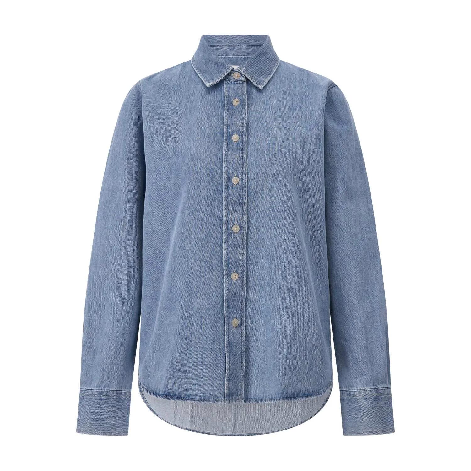 Thumbnail - Closed - Closed Classic Shirt Visible Placket Blouses Licht - Größe S - blau