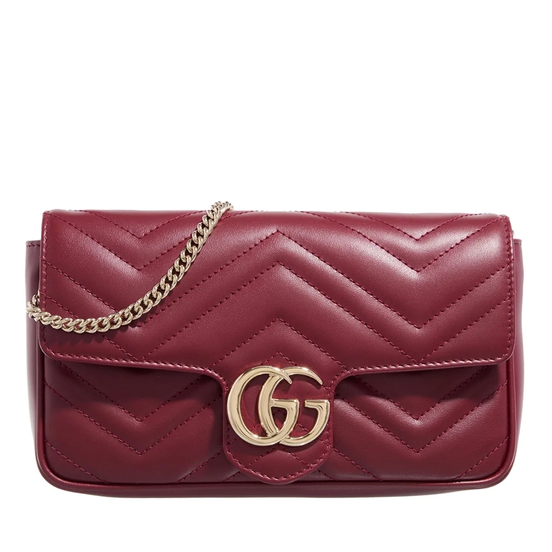 Gucci Crossbody Bag GG Marmont Mini Dark Red