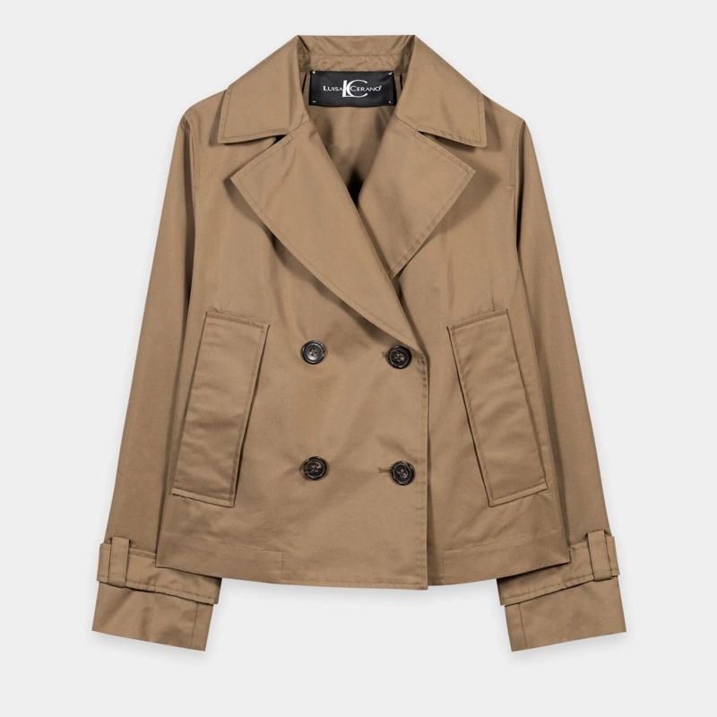 Luisa Cerano Übergangsjacke Gabardine-Trenchjacke tobacco
