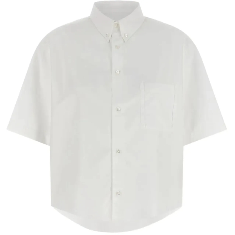 Maison Margiela Midikleid Short Sleeved Shirt Off White weiß