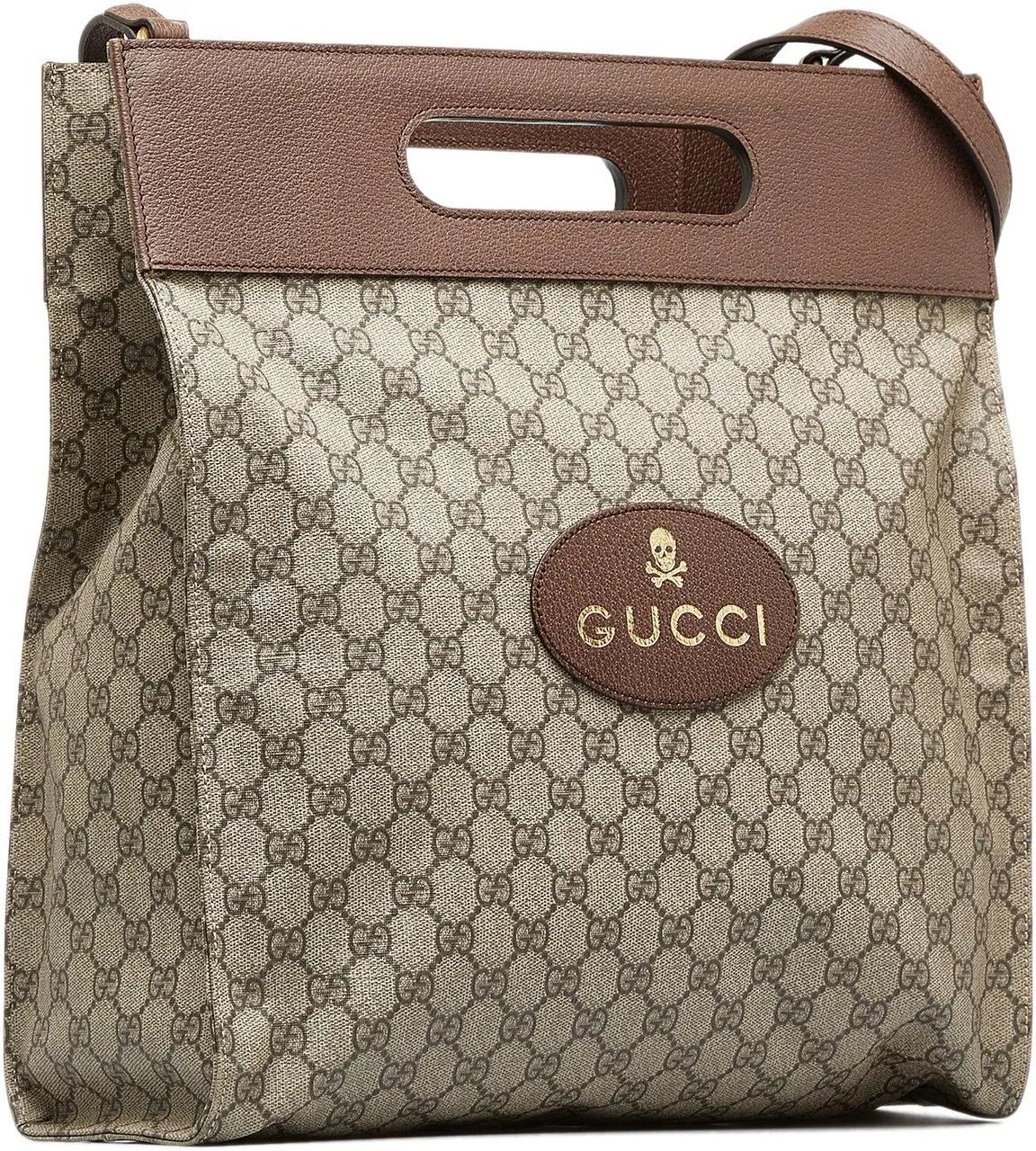 Gucci Shoppers GG Supreme Neo Vintage Soft Tote in bruin