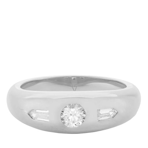 V by Laura Vann Tina Ring Silver/Clear Cubic Zirconia Band ring