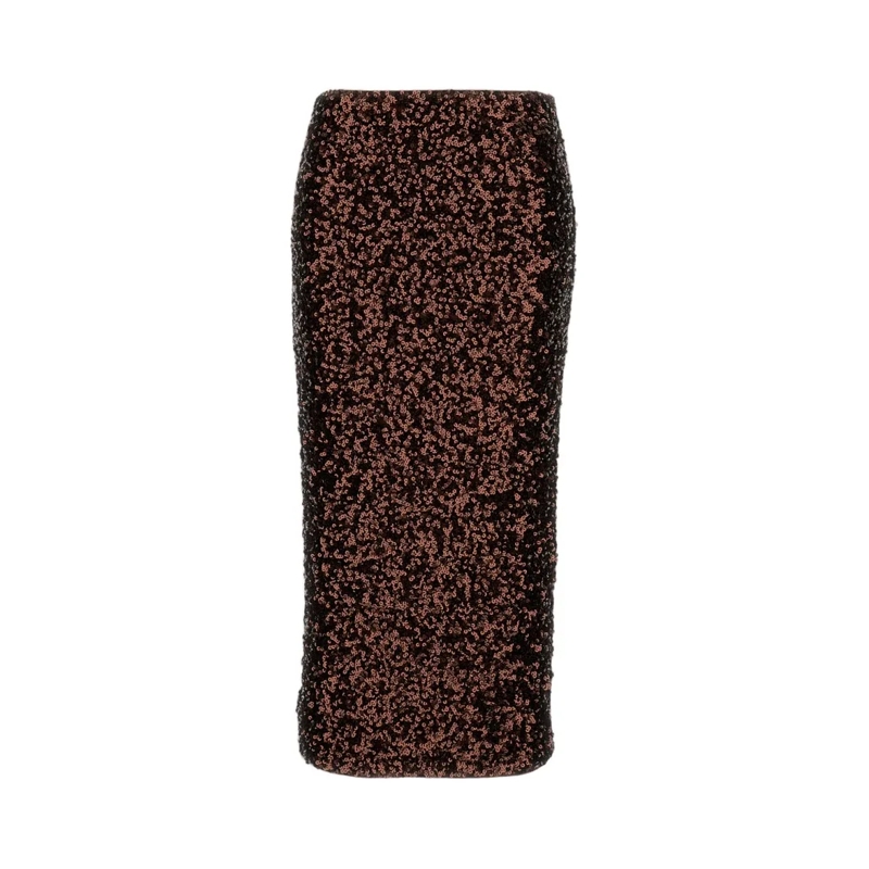 Rotate Potloodrok Sequin Pencil Skirt Neutrals