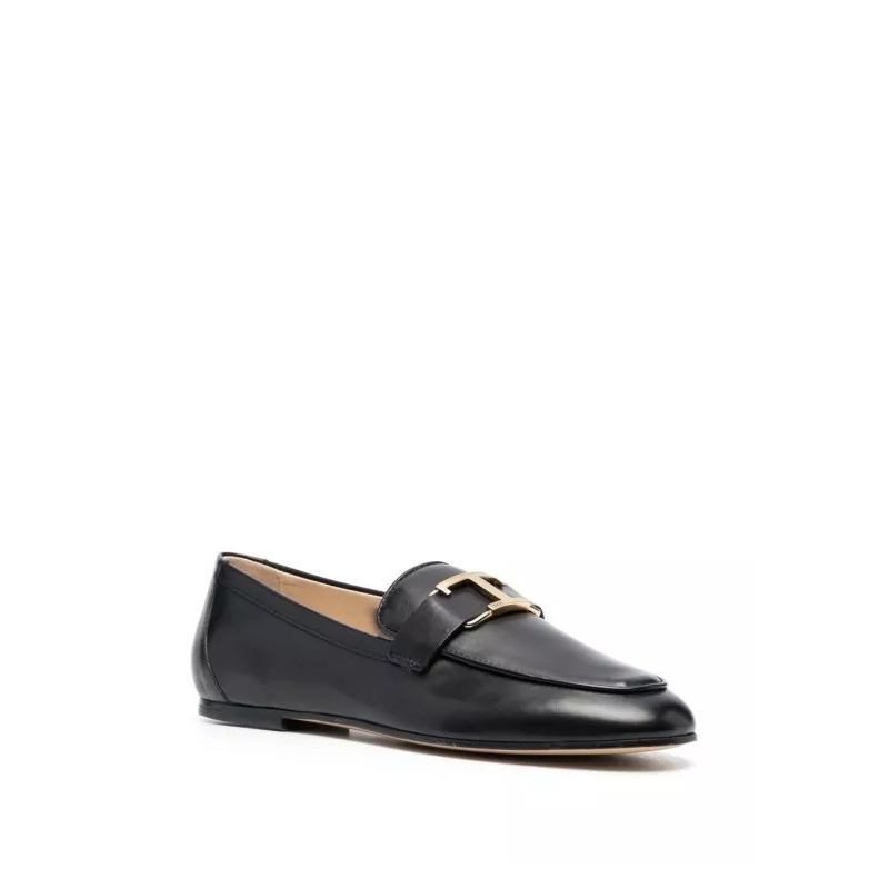 Tod's Ballerinas T-Logo Leather Loafers Black(Image 12)