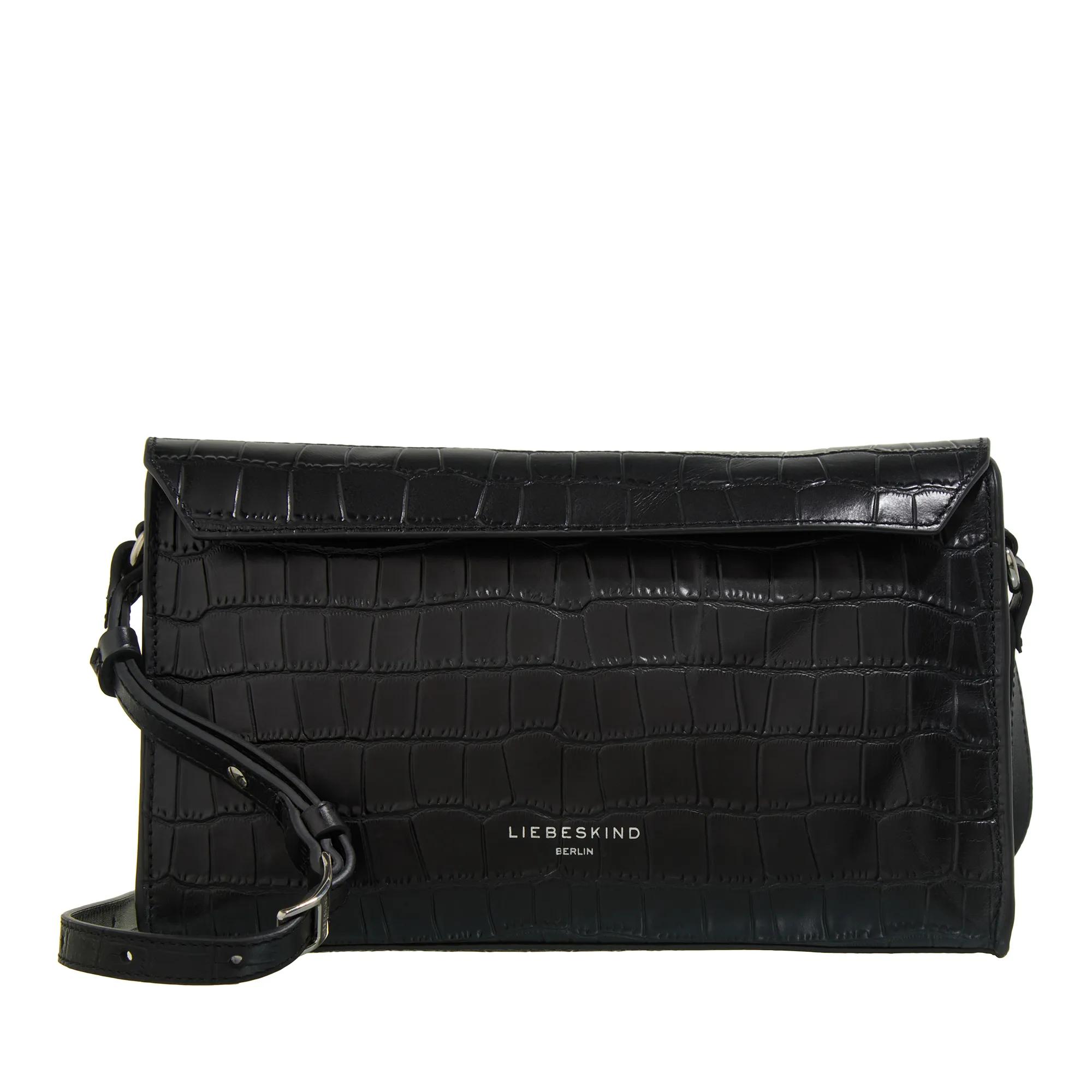 Liebeskind Berlin Hobo Bag - Lora Croco - Gr. unisize - in Schwarz - für Damen