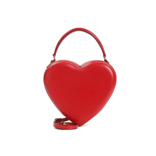 Moschino Red Nappa Leather Shoulder Bag Red Axelremsväska