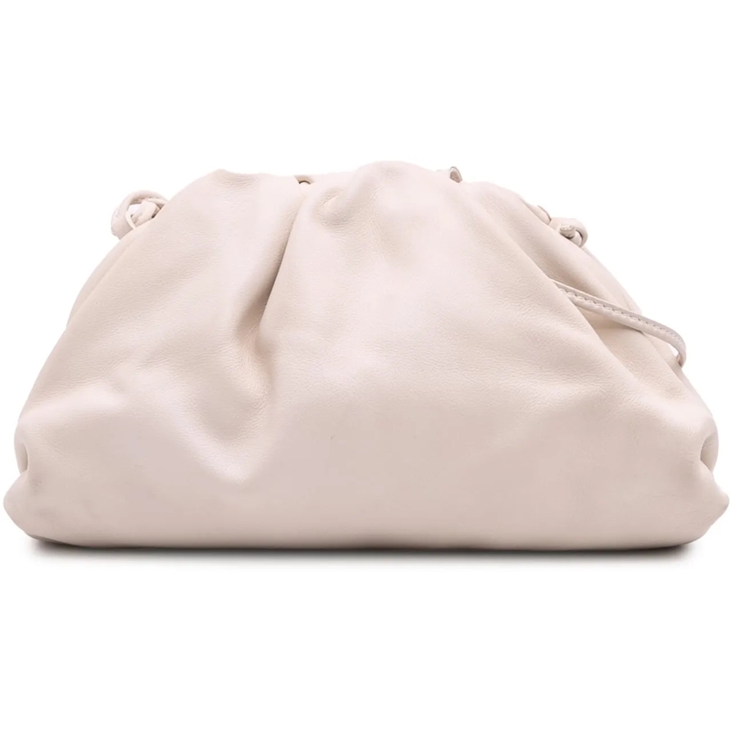 Bottega Veneta Schultertasche Lambskin The Mini Pouch Crossbody weiß