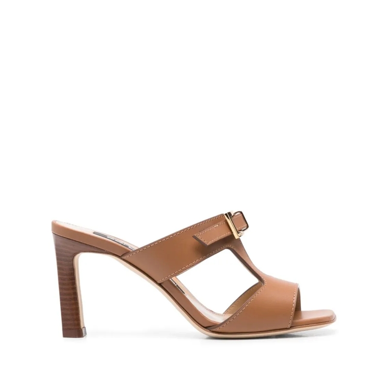 sergio rossi Sandalen Camel Brown Leather Sandals Brown