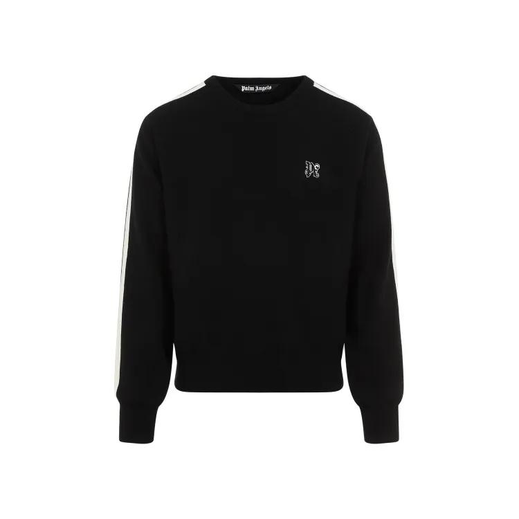 Palm Angels - Monogram Track Pullover - Größe M - schwarz