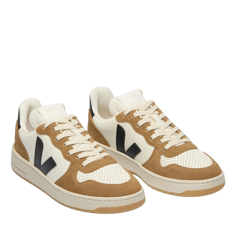 Veja Low-Top-Sneaker V-10 Prime Leather Pure Black Tent(Image 2)