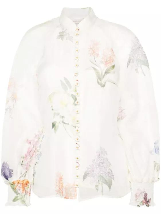 Zimmermann - Natura Sheer Blouse - Größe 0 - white