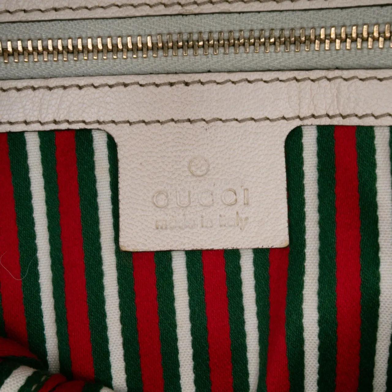 Thumbnail - Gucci Hobo Bags - Leather Horsebit Hobo Bag - Gr. unisize - in Weiß - für Damen