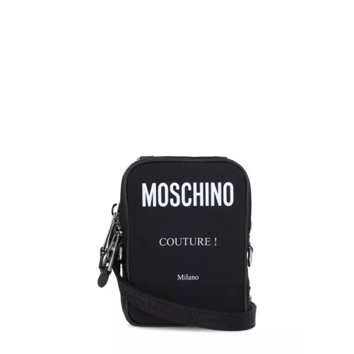 Moschino Shoulder Bag With Logo Black Axelremsväska