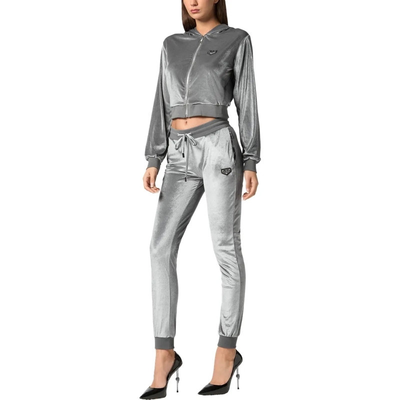 Philipp Plein Jogginghose Jogginghose Skull Mit Schmucksteinen grau(Image 4)