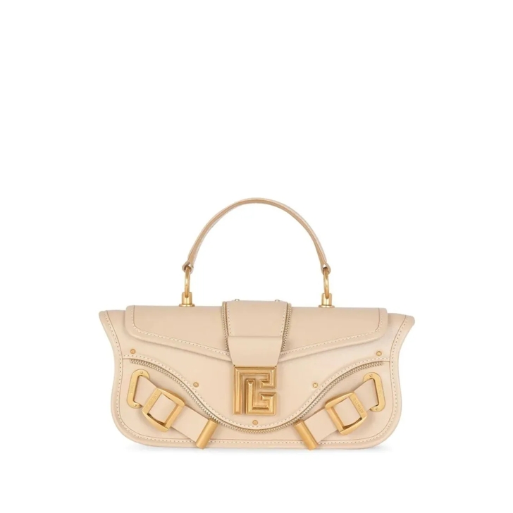 Balmain Blaze Pouch-Box Leather Neutrals | Clutch