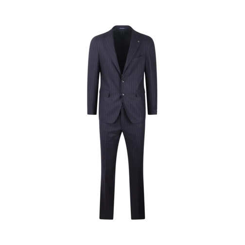 Tagliatore Anzugkombinationen Pinstripe Tailleur Blue