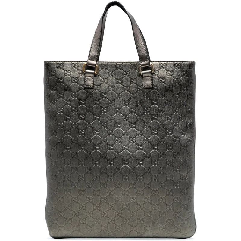 Gucci Shopper Metallic Guccissima Tote braun