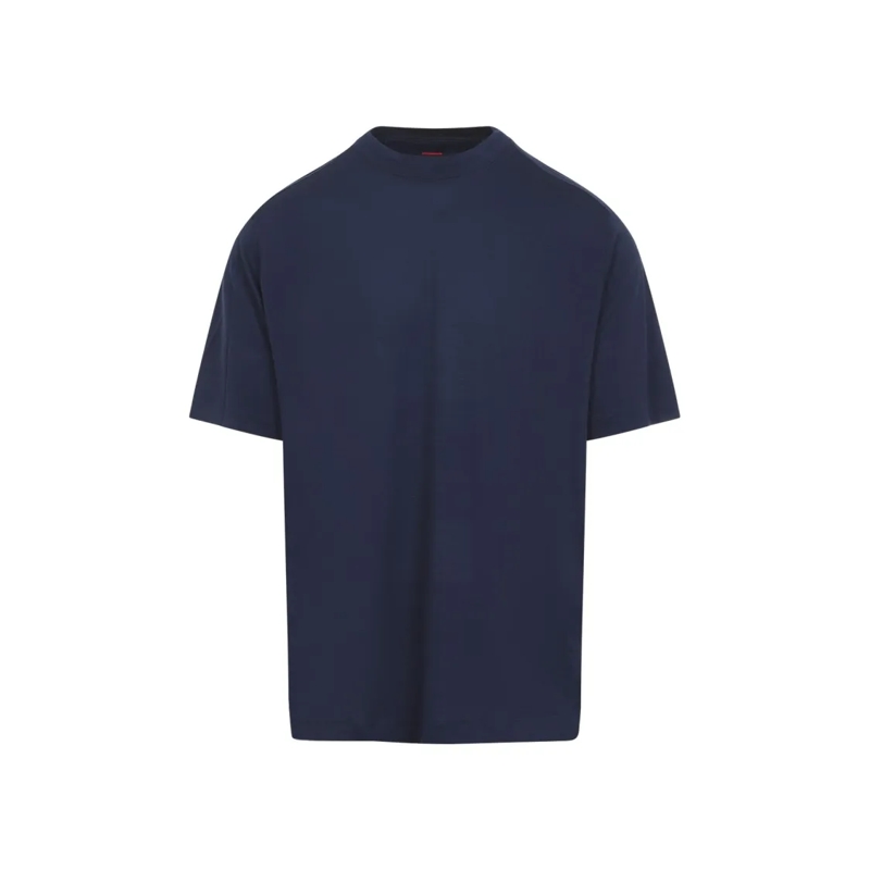 Sease T-shirt Minimalistic Blue T-Shirt With Classic Crew Neckli Black