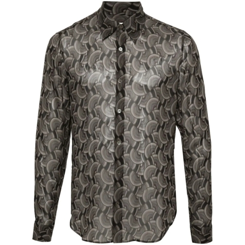 Dries Van Noten Hemden All-Over Print Logo Shirt Multicolor