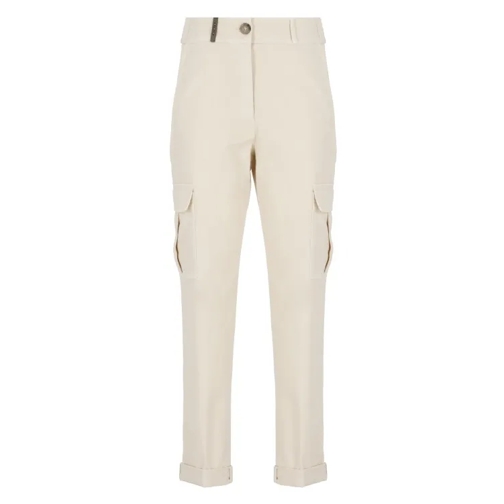 Peserico  Cotton Cargo Pants Neutrals