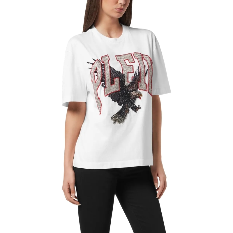 Philipp Plein T-Shirt T-Shirt Man Fit Eagle weiss(Image 3)