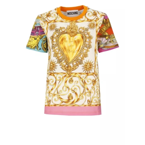 Moschino T-Shirt With Scarf Print Multicolor 