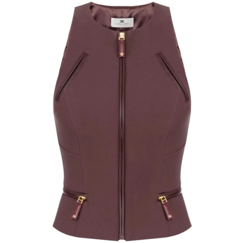 Elisabetta Franchi T-shirt Top Merlot rot