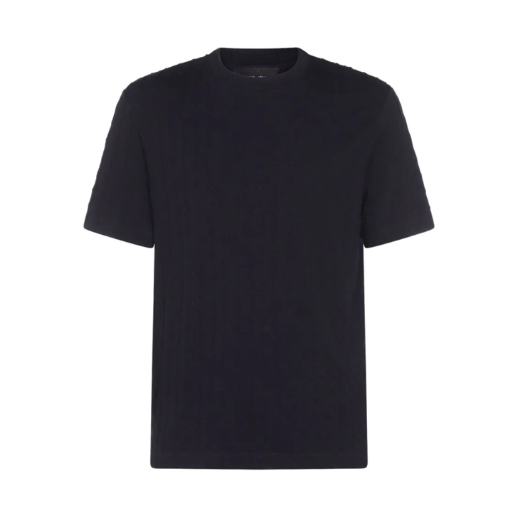 Tシャツ・カットソー Giorgio Armani Midnight Blue Ribbed T-Shirt Giorgio Armani Midnight Blue Ribbed T-Shirt Blue | T-Shirt