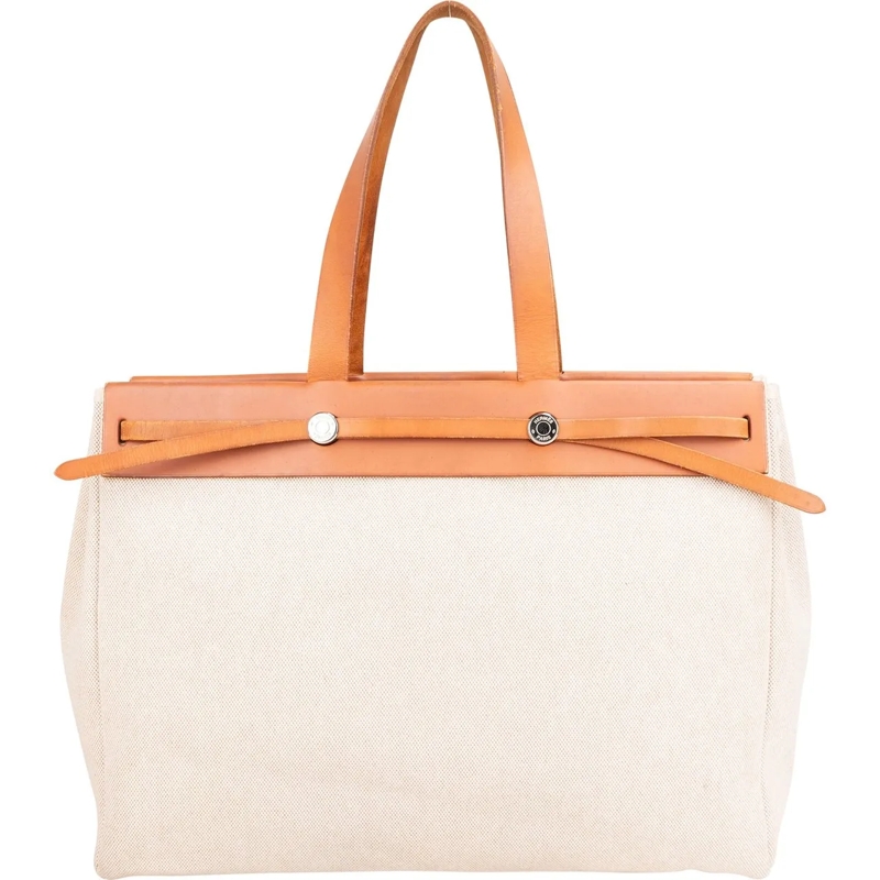 Hermès Fourre-tout Hermes Classic Cotton Cabas GM Handbag braun