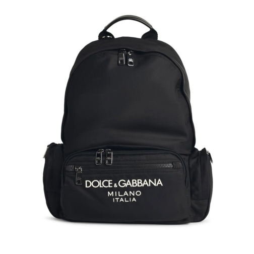 Dolce&Gabbana Rucksack Black Nylon Blend Backpack Black