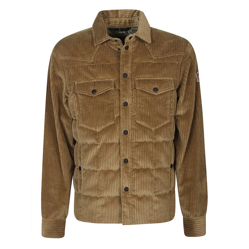 Moncler Daunenjacke Gelt Shirt Jacket Brown braun