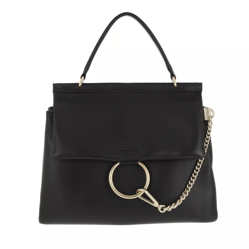 Chloé Faye Top Handle Bag Leather Black Crossbody Bag