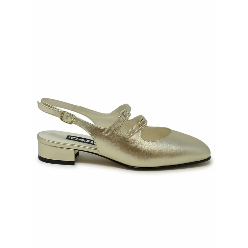 Carel Paris Balletschoenen Gold Leather Ballet Flats Gold