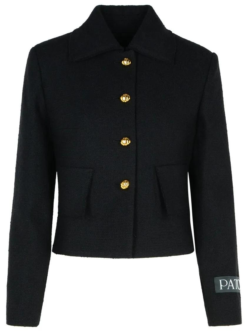 Patou - Black Wool Blend Jacket - Größe 34 - schwarz