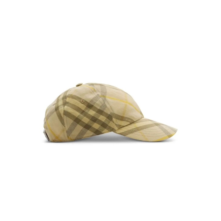 Burberry Beige Cotton Check Hat Neutrals | Hut