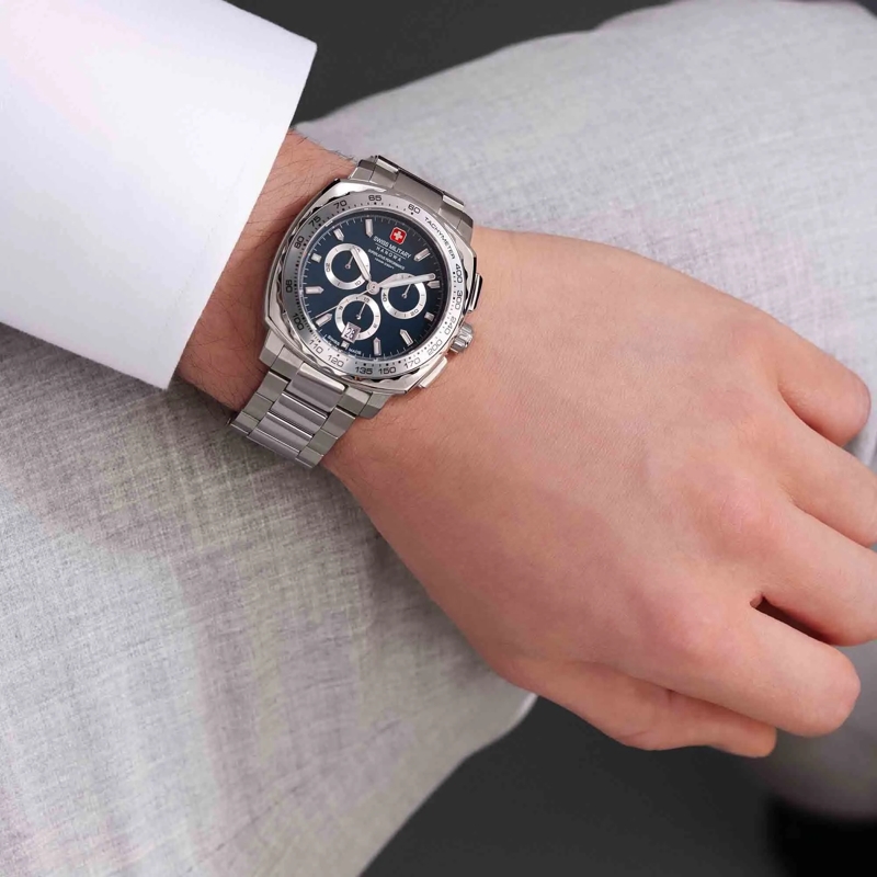 Swiss Military Hanowa Chronograph Quarzuhr Speedwell- 3 Zeiger Uhr- Wasserbeständ blau(Image 5)