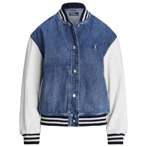 Polo Ralph Lauren Bomber Jacket With Logo And Flag Blue 