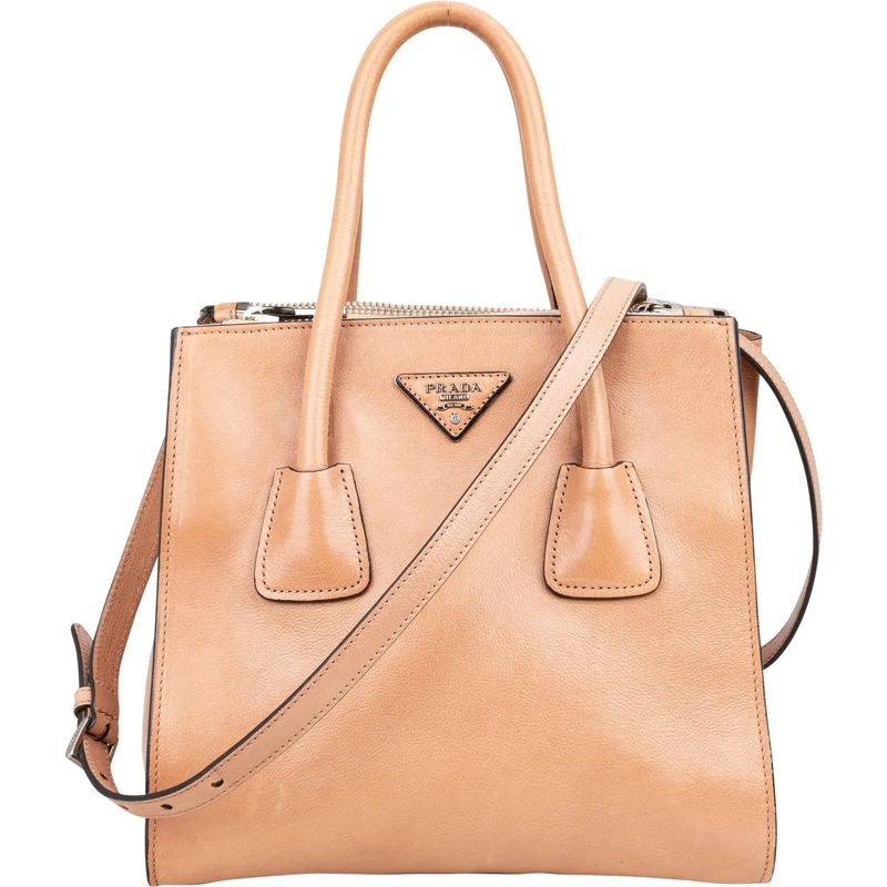 Prada Tote Prada Leather Vitello Handbag braun