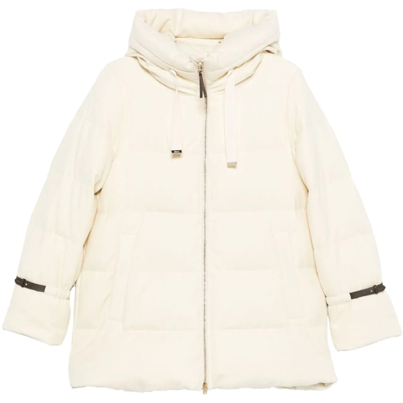 Herno  Puffer Jacket With Quilted Design Neutrals