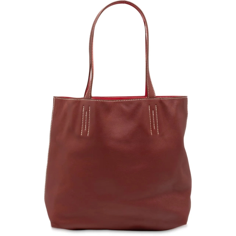 Hermès Shopper Veau Sikkim Double Sens 28 rot