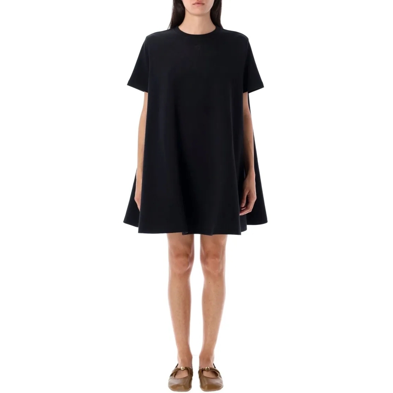 Loewe Minikleid Trapeze Dress With Anagram Embroidery And Side Poc Black