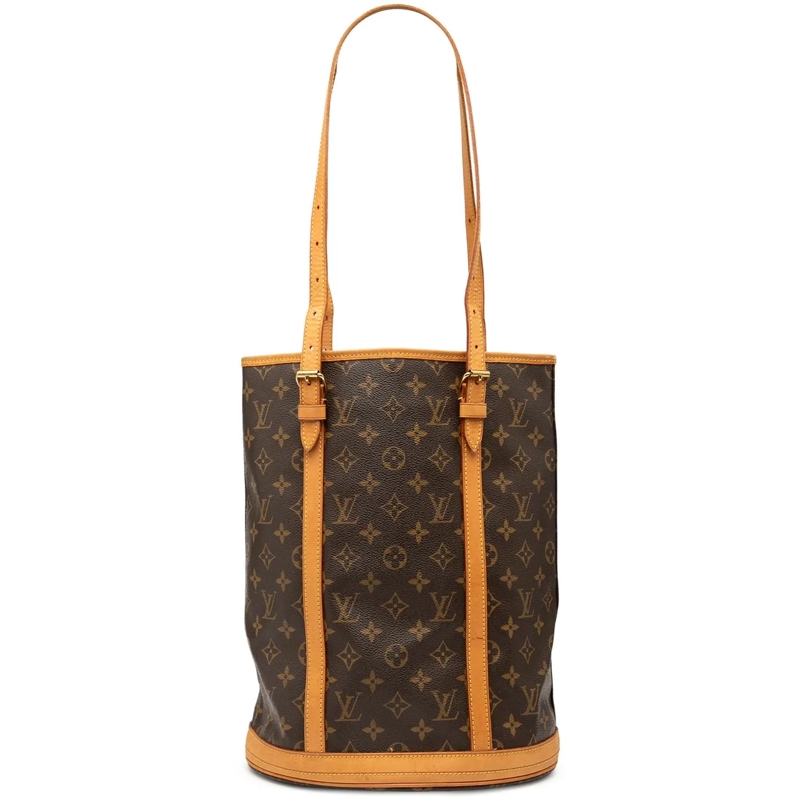 Louis Vuitton Schultertasche Monogram Bucket GM braun