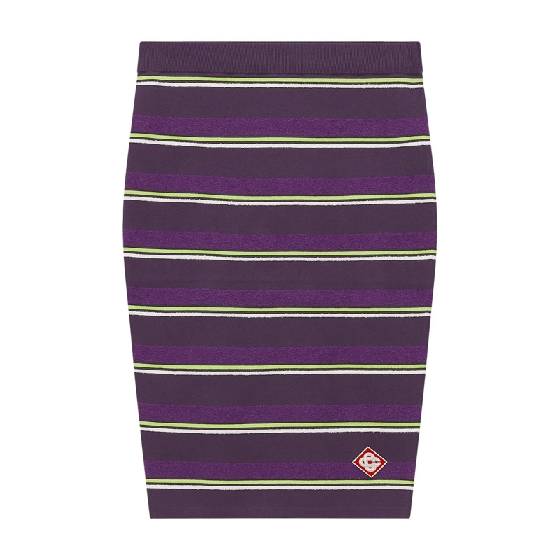 Casablanca Maxirok Midirock mit Logo lila