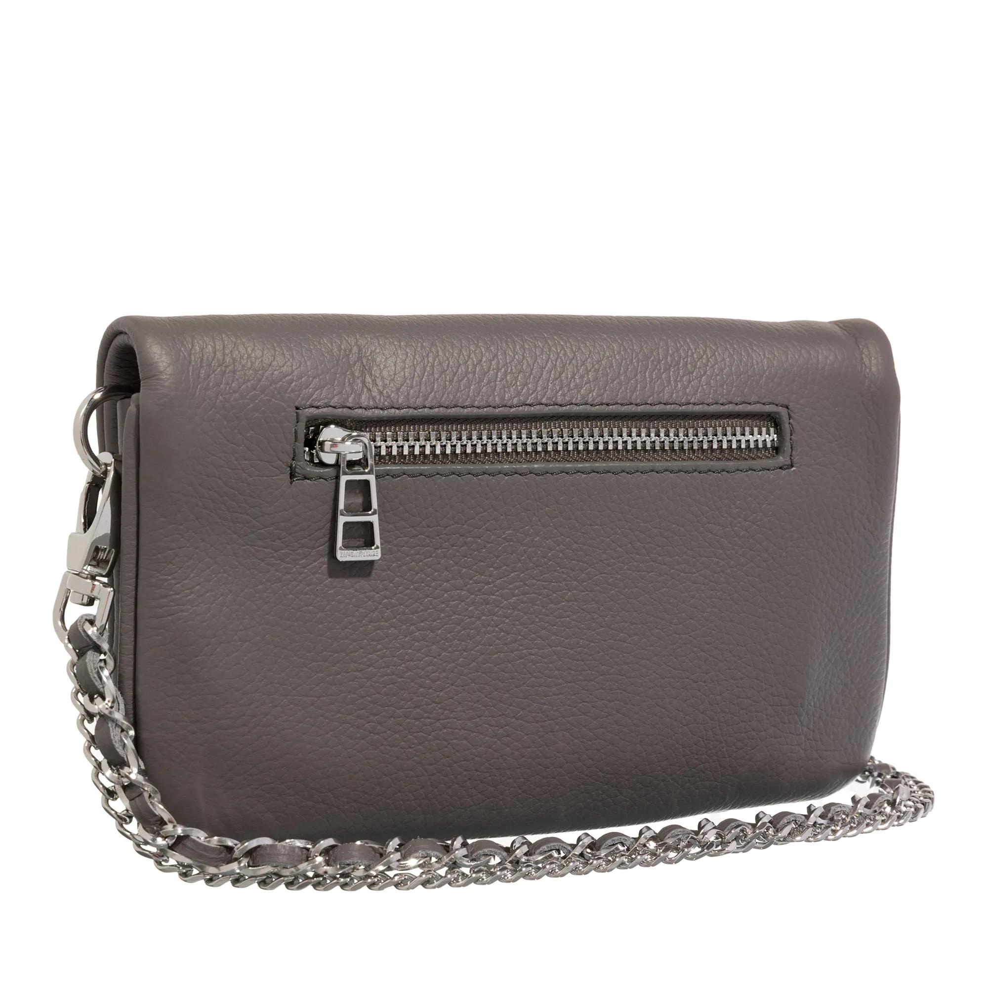 Zadig & Voltaire Crossbody bags Rock Nano Grained Leather in grijs