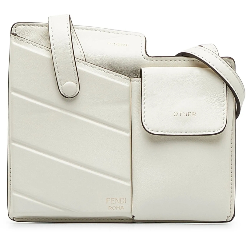 Fendi Schultertasche Bustine Mini Century weiß